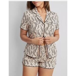 Brand New State of Day Women's Size 2X Textural Animal Print Sleepwear Set